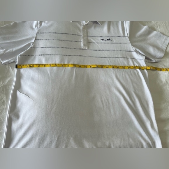 Travis Mathew Shirt Mens XL White River Rafter Pima Cotton Polo Golf Rugby - Picture 3 of 10